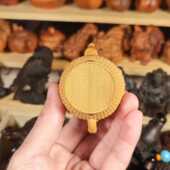 太行崖柏实木雕刻手把件把把壶茶壶实木鱼篓壶挂件文玩工艺品