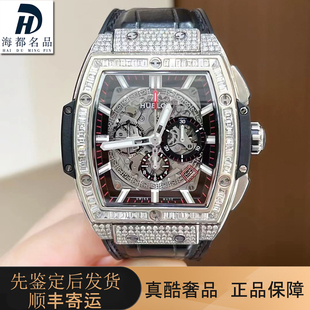 BIG 98新宇舶手表男士 BANG系列后镶钻钛金属自动机械瑞士腕表45mm