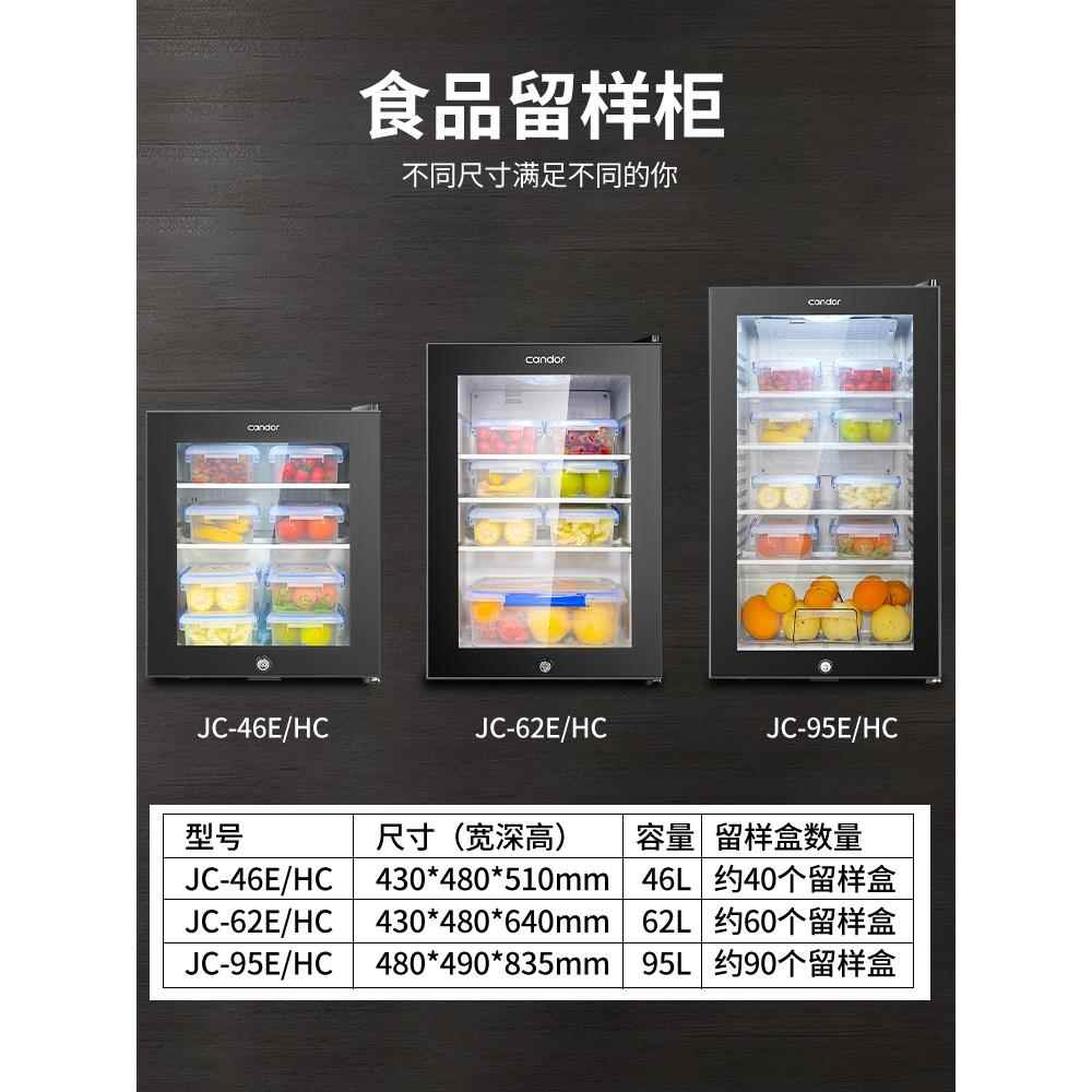 学校幼儿园食品留样柜双锁商用饮料展示水果保鲜小型冷藏冰箱