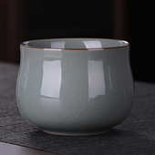 9WOR豪峰汝窑茶洗大号笔洗水盂洗茶碗陶瓷茶渣缸功夫茶具配件茶道