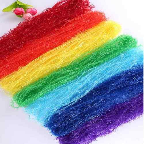 义乌韩国亚克力彩线 服装辅料洗碗巾鱼丝线 纺织玻璃丝纱线