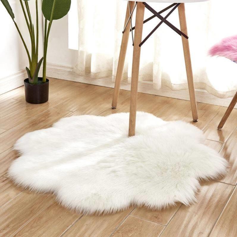 Antiskid Soft Faux Fur Wool Carpet Indoor Sheepskin Rug - 实物图