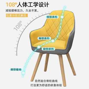电脑椅家用舒适办公椅化妆椅实木靠背大学宿舍学习可旋转书桌椅子