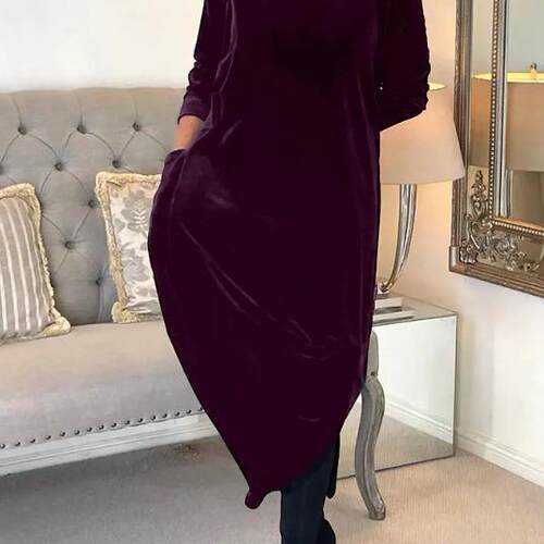 Thin and elongated dress 显瘦长款连衣裙