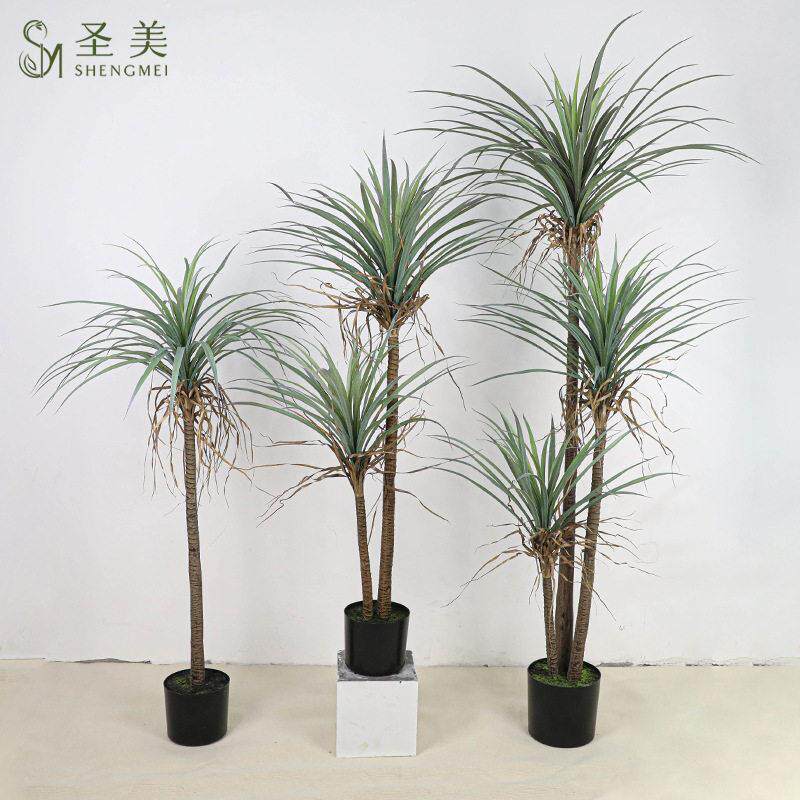 仿真绿植盆栽狭叶龙血树夹叶龙舌兰丝兰树马尾铁针葵铁树橱窗装饰
