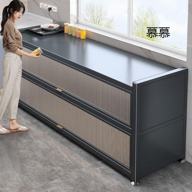 餐边柜高端橱柜厨房多层收纳餐边碗多功能微波炉储物柜落地置物架