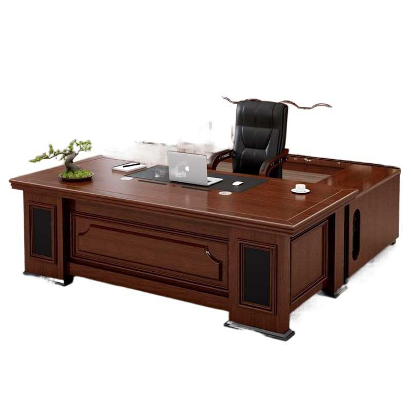 zh简约办公桌老板桌总裁桌经理桌董事长大班台单人办公桌椅组合家