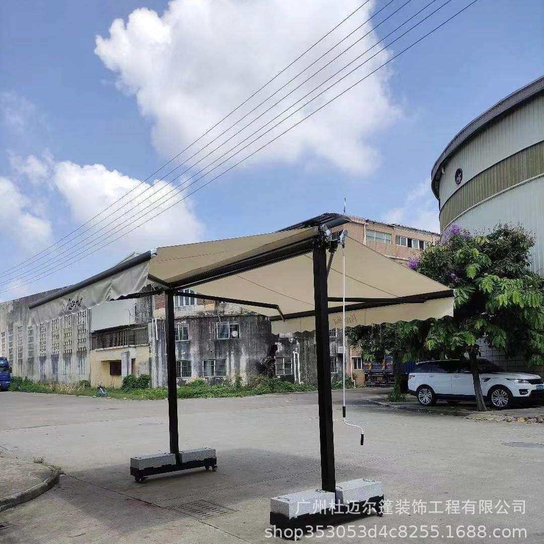 户外遮阳棚双开雨棚集市摆摊庭院露台商业街茶馆餐厅蝴蝶伸缩雨蓬