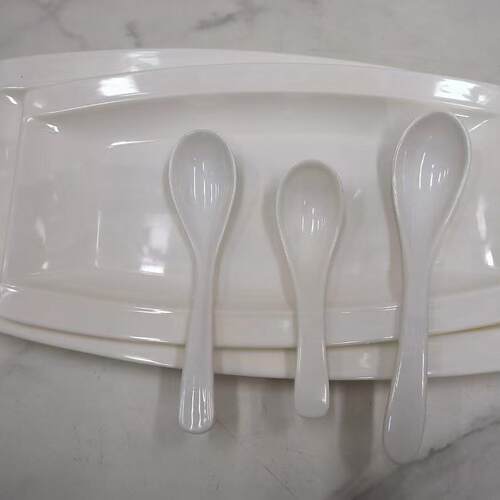 Creative White Melamine Round Platter for Hotel Hot Pot Banq