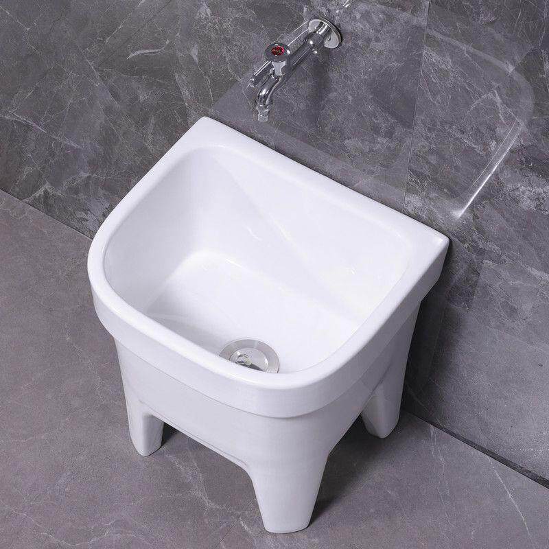 阳台陶瓷拖把池卫生间落地洗涮拖把水槽家用一体台控庭院长墩布池