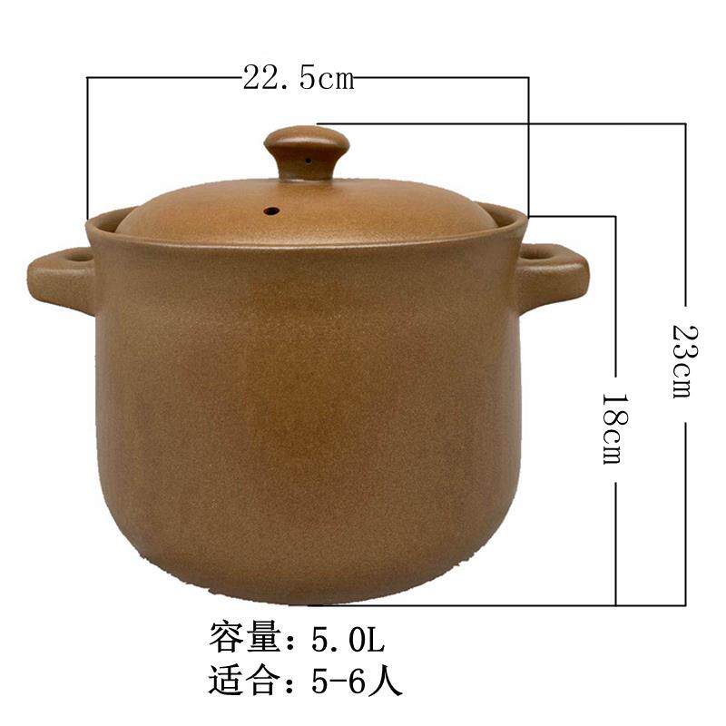 新款平定无釉砂锅妇家用孕煮炖汤深锅明火老式煲陶土养生土瓦罐无