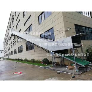卸货柜皮带输送线_二楼货物滑梯自动送货输送带解决出货 三楼装
