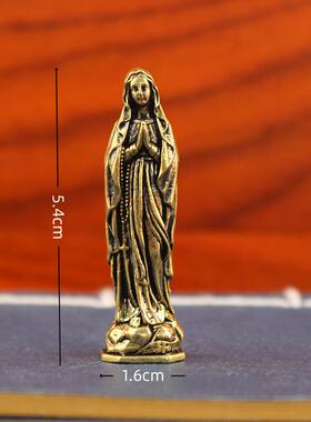 黄铜上帝小摆件复古人物神父桌面摆件工艺品创意跨境小摆件小铜器