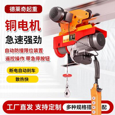 微型电动葫芦家用吊机便携式遥控器电葫芦PA200小型升降机