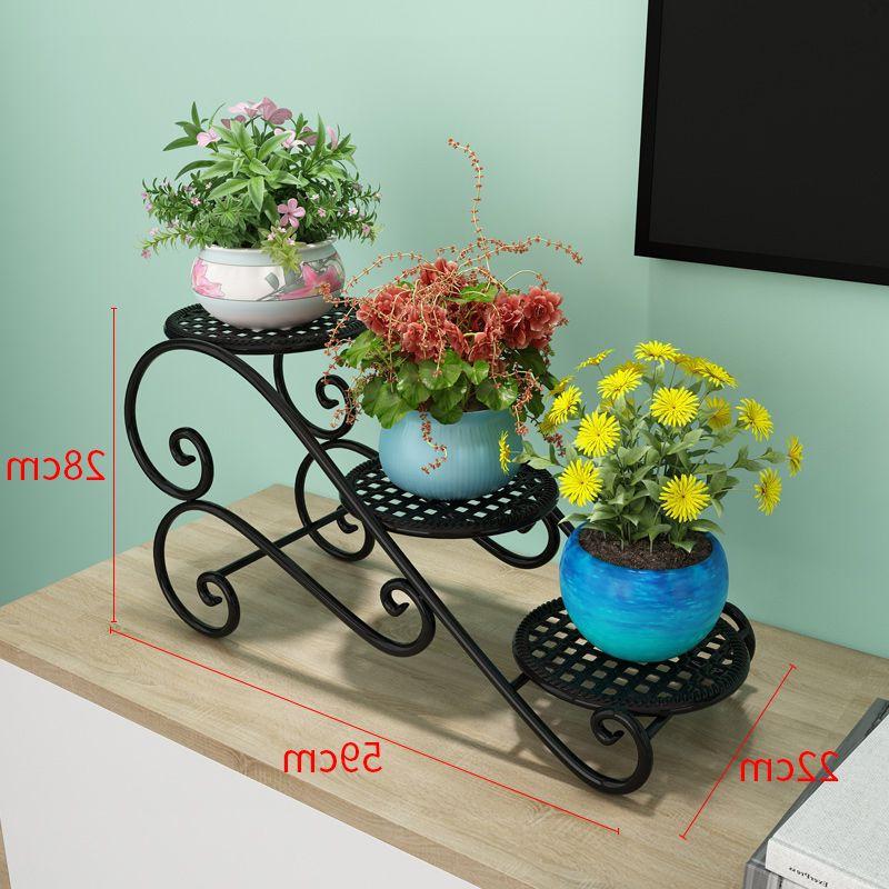矮脚的花架子单层落地式客厅阳台铁艺欧式底座植物花盆北欧放