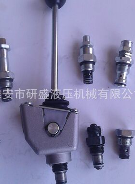 半电动堆车液压下降阀元件液压动力元站手动杆下降电磁阀配件