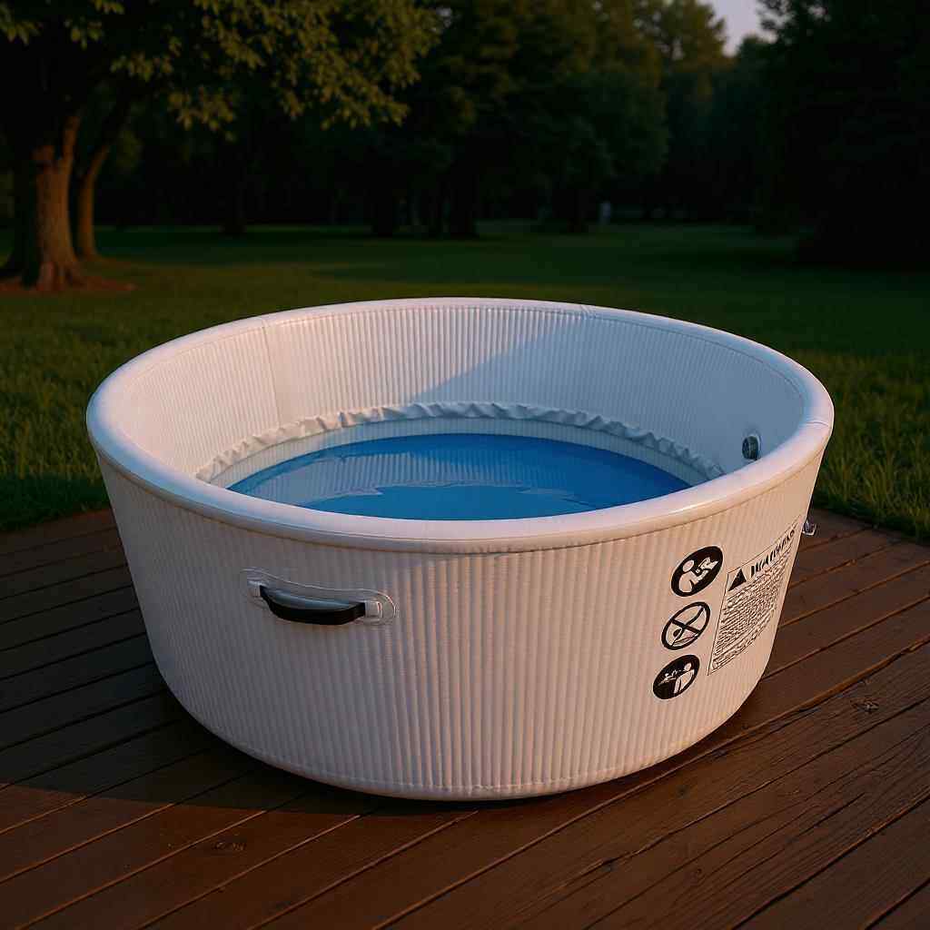 充气冰浴池折叠SAP泡泡水池便携双人康复冷疗池加厚拉丝浴缸