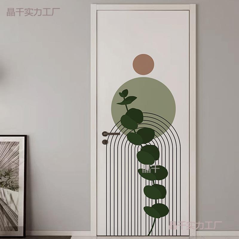门贴旧纸整张自270粘木门翻新遮丑改造壁纸防水移防潮璃门衣柜门