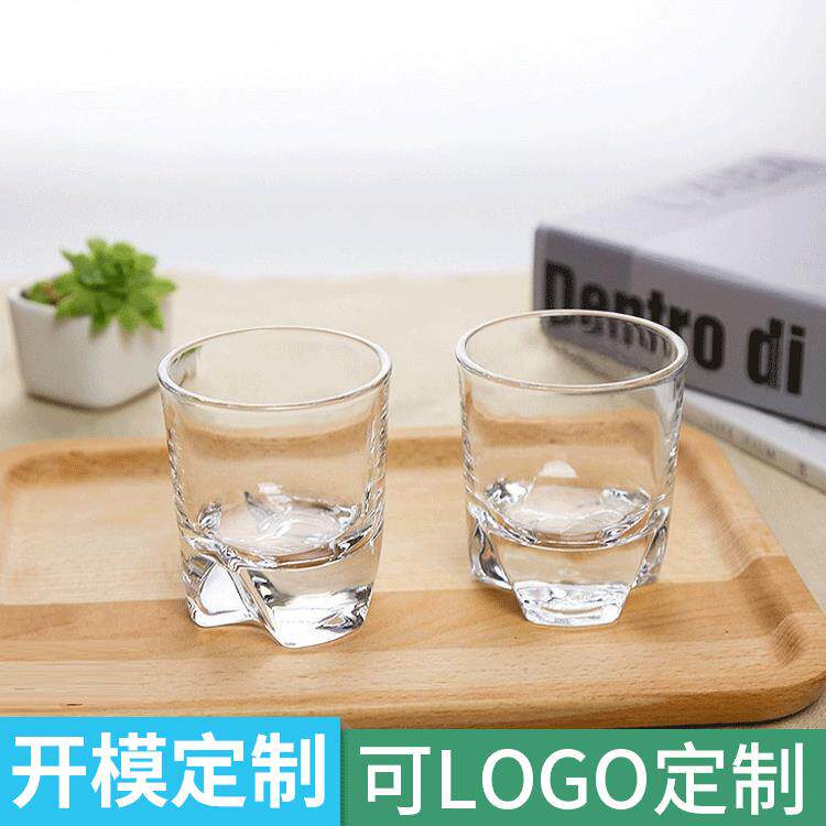 透明玻璃厚底烈酒杯二两白酒杯洋酒杯酒吧威士忌酒杯啤酒玻璃杯