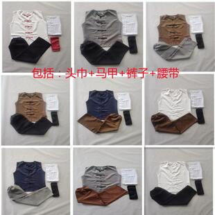 覆古农民马甲男盘扣背心传统马褂唐装演出老头衫陜北农村阿宝坎肩