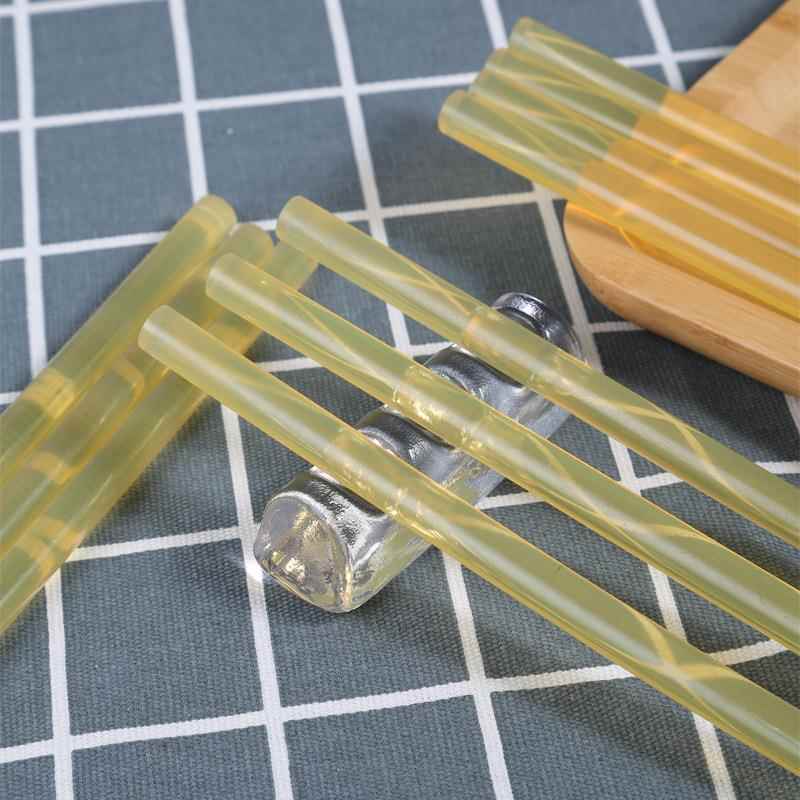 新款直销7mm黄色热熔胶 11毫米纸盒箱高粘性透明热熔胶棒