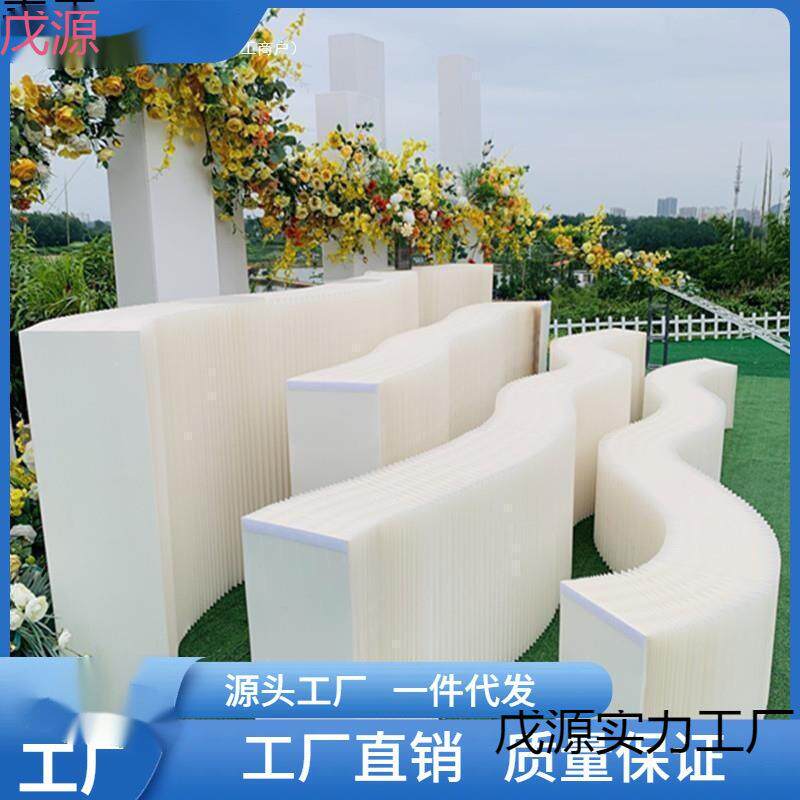 创意展示台多功能伸缩折叠纸展示架落地陈列架瓦楞纸凳纸质置物架