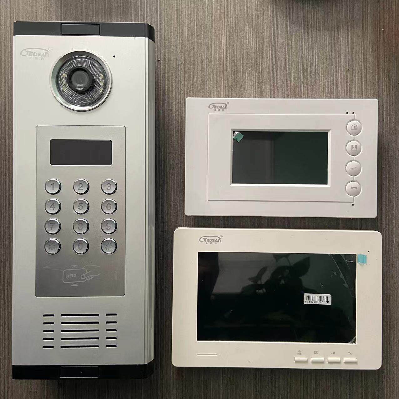 可视楼宇对讲门禁智能系统套装楼宇门室内机社区单元门刷卡开 门