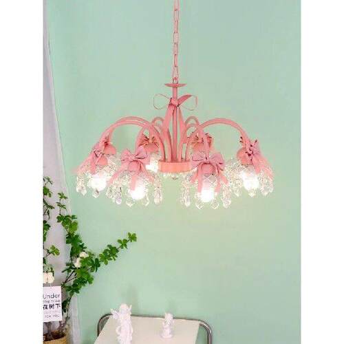 Pink Bow Princess Room Chandeliers Cute Little Girl Bedroom