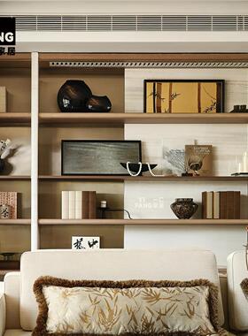 一匚 新中式侘寂陶瓷花器装饰画茶具树干 样板间客厅茶室茶桌摆件