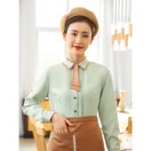 新款 女服务员咖啡厅西餐厅餐作饮秋店 衣研堂蛋冬糕奶茶店工服长袖