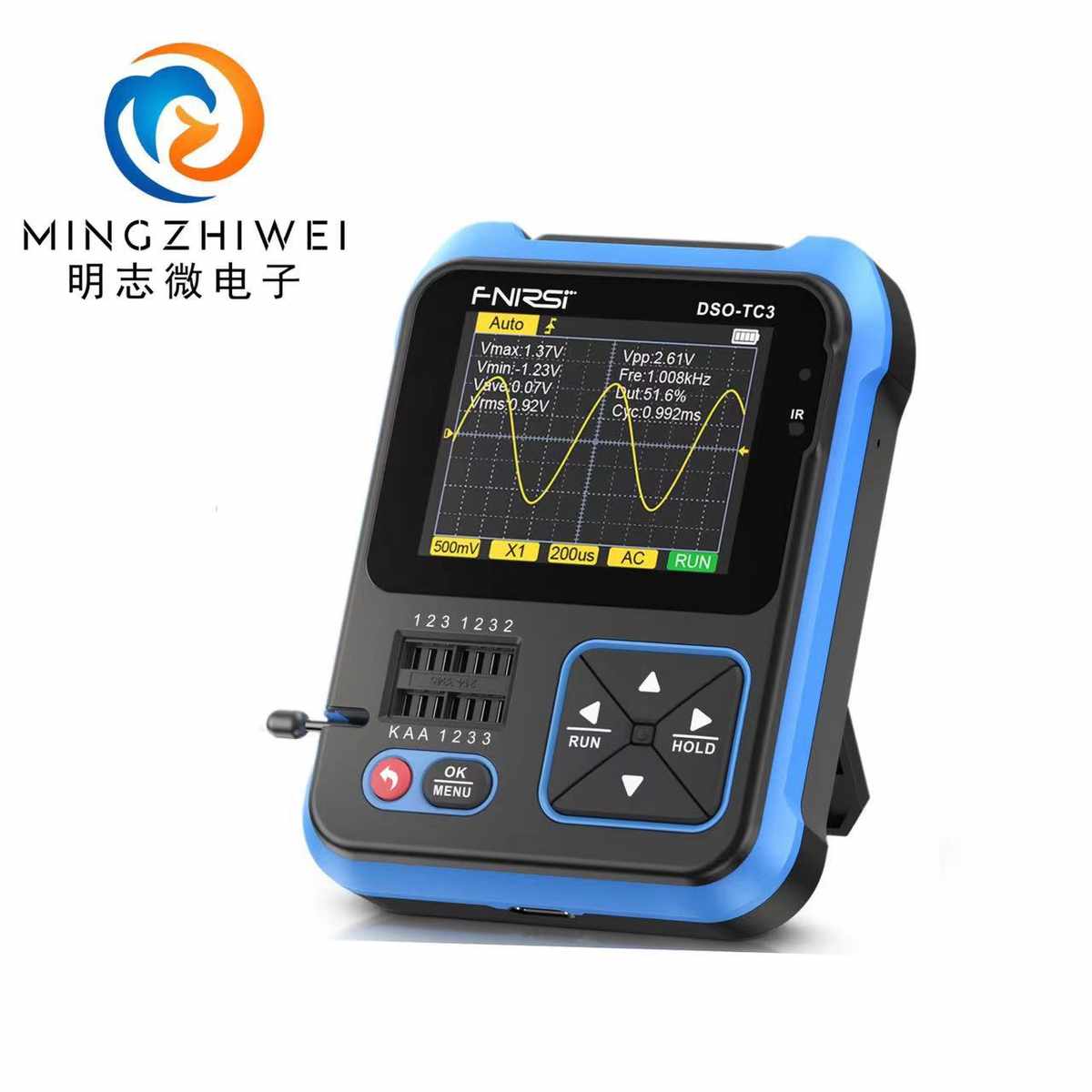 爆款FNIRSI 手持示波器晶体管测试仪信号发生器三合一DSO-TC3