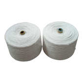 再生棉纱线特白10s两股10s三股棉纱线气流纺纱线普梳棉纱毛线批发