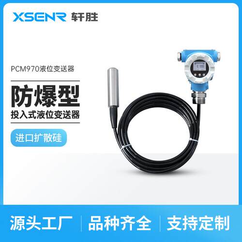 PCM970防爆型投入式液位变送器4-20mA/HART 防爆液位变送器传感器