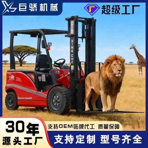 厂家定制电动叉车吨2吨电动叉车液压升降式叉车座驾式平衡电叉车