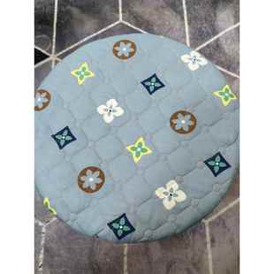 圆登櫈子套罩圆凳四季通用园圆形座套坐垫保护软饭店餐厅时尚条绒