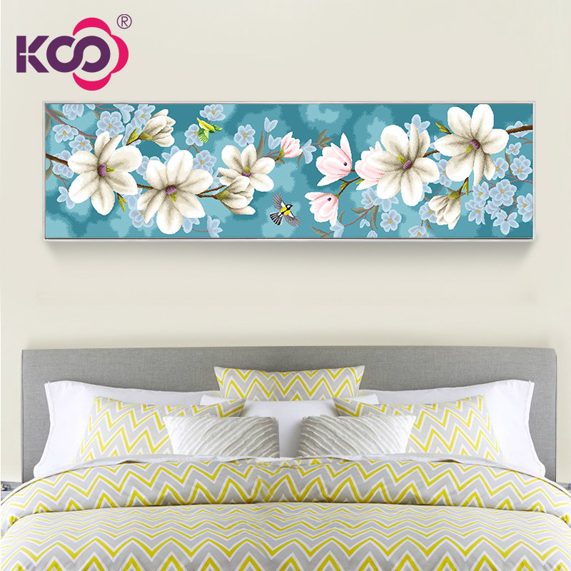 KS十字绣2023新款线绣客厅简约满绣玉兰花芳香自来