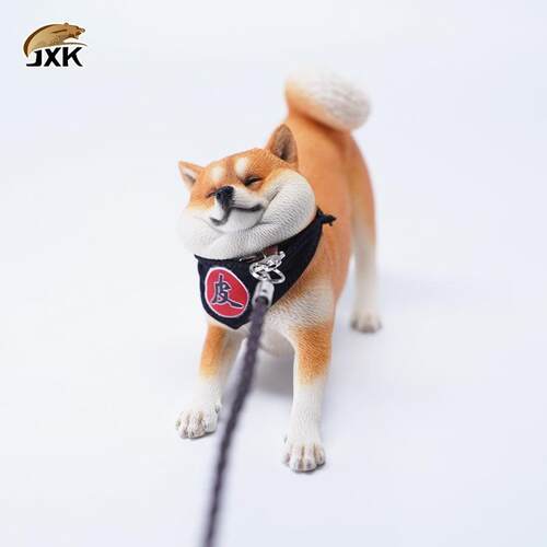 JXK 1/6 叛逆的柴犬动物真模型搞笑创意可爱萌系宠物狗潮玩摆件