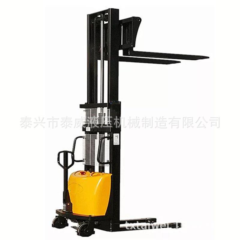 江苏手推电升半电动叉车1吨2吨/手推电升堆高机/小型半电动叉车