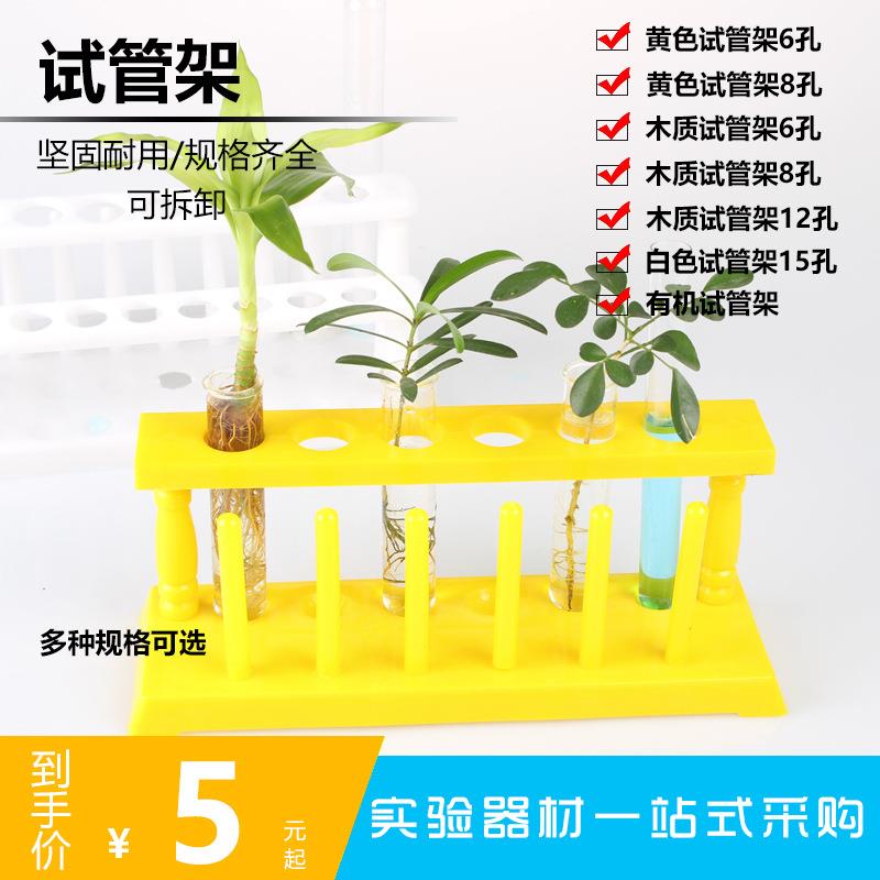 塑料试管架6孔8孔12孔15孔19孔多功能双排带柱可拆卸试管架图片