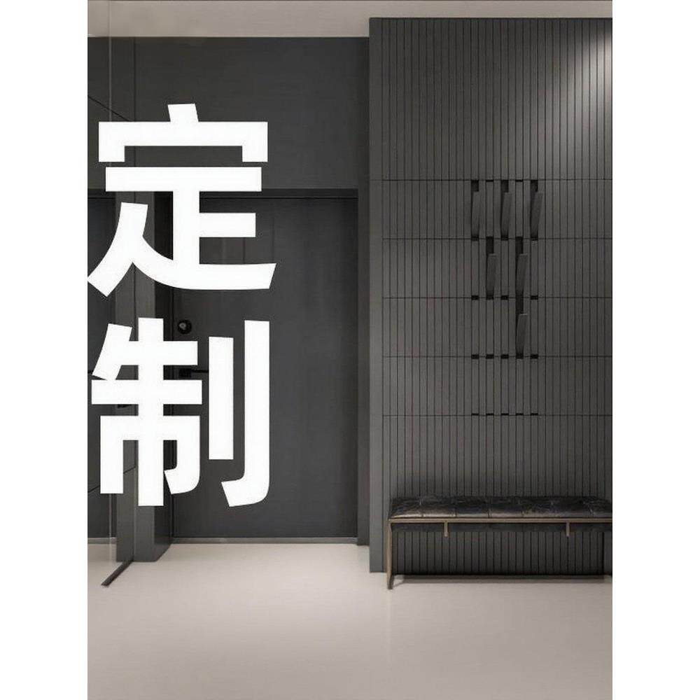 定制专用入户门后镜子实木挂衣板多功能带灯钢琴键挂衣架