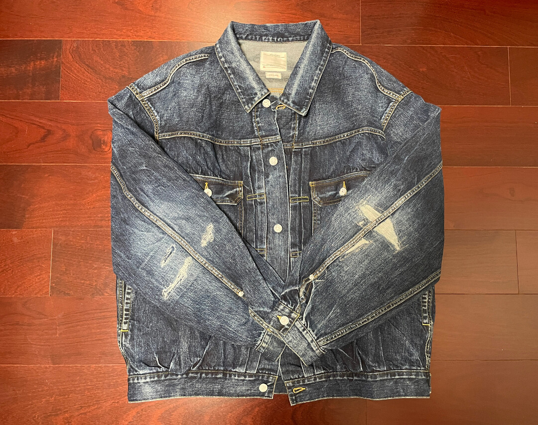 visvim dry 101xx denim jacket — detail
