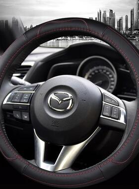方向盘套适用马自达62睿翼马3昂科塞拉阿特兹CX-5CX-4真皮把套
