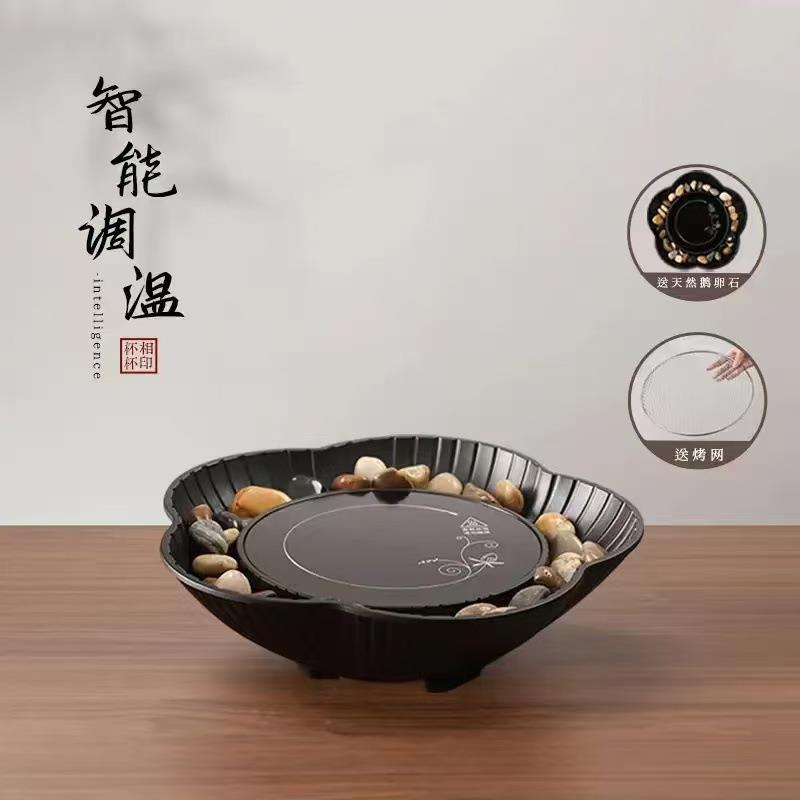 中式围炉煮茶器具全套装台式挂钩电陶炉蒸煮茶壶玻璃提梁壶烧水壶