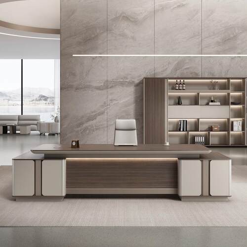 轻奢老板桌办公桌椅组合简约现代大班桌办公家具总裁桌主管经理桌