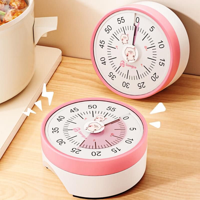 日本厨房计时器做饭机械定时提醒器可视化时间管理闹钟冰箱倒计时
