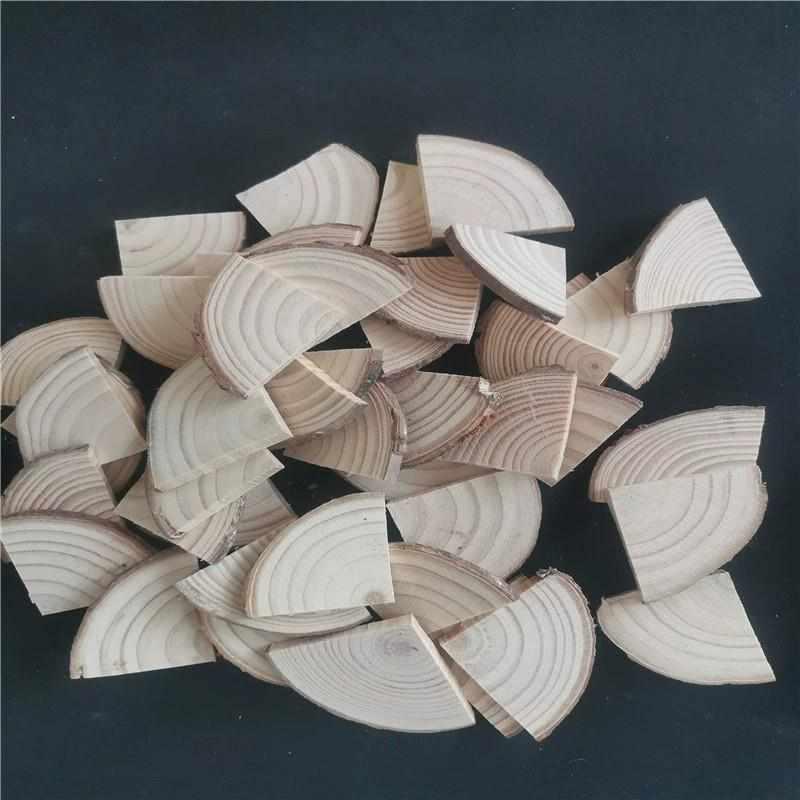 半圆扇形木片年轮diy 圆木片装饰手绘画小实木材料手工环创木头块