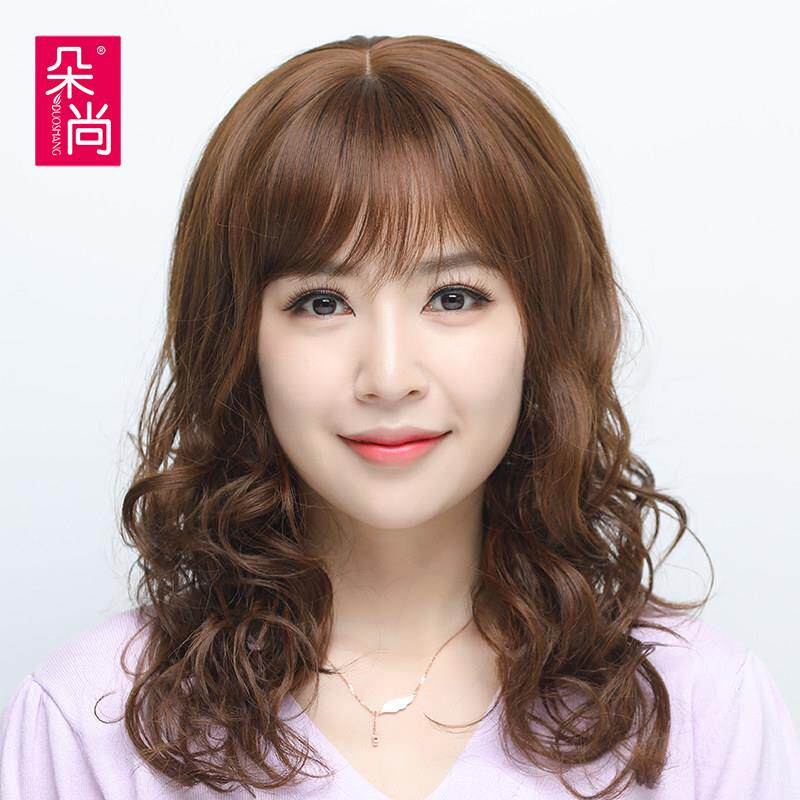 假发女长卷发大波浪全头套中老年女士妈妈款修脸减龄假发套中长版