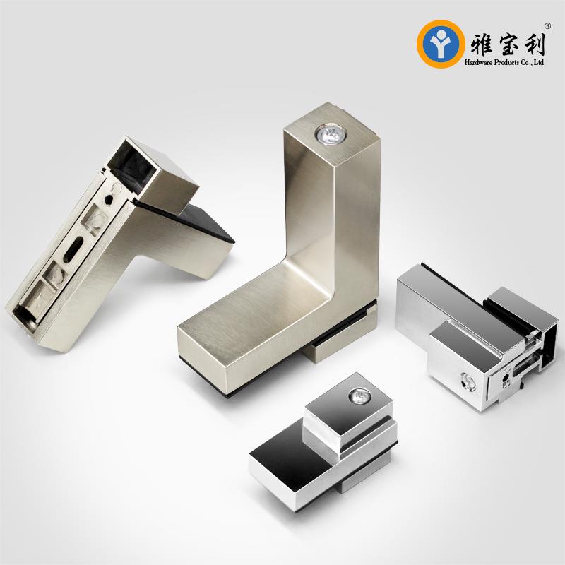 F形玻璃夹锌合金可调层板支撑夹鱼嘴夹板托厨房固定夹玻璃托架