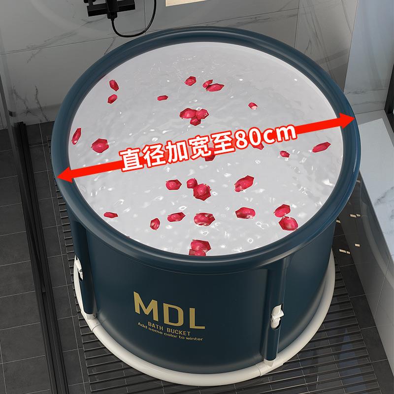 加大免安装泡澡桶成人保温汗蒸沐浴桶一键可折叠家用洗澡桶