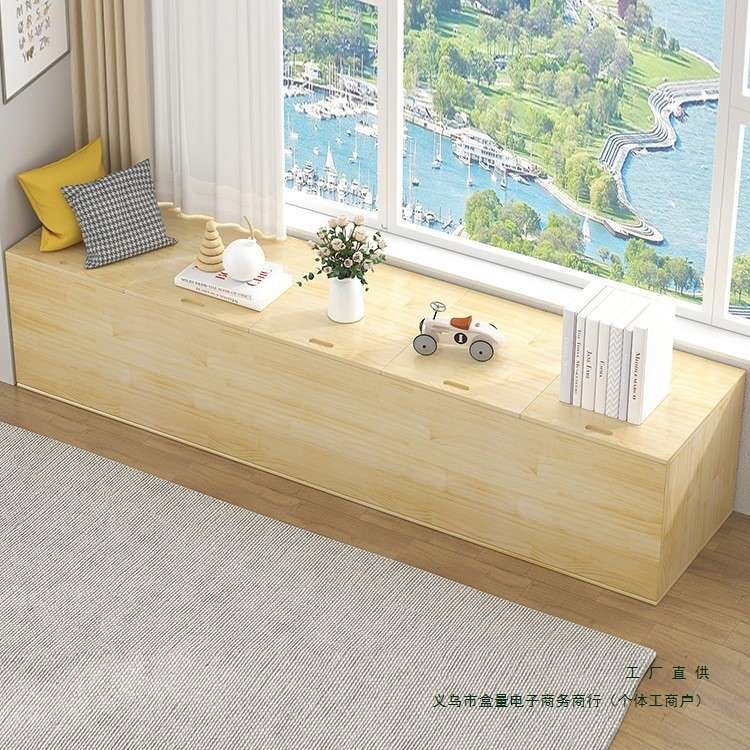 新款实木飘窗柜阳台柜储物收纳柜卧室窗边柜地柜矮柜子可坐榻榻米